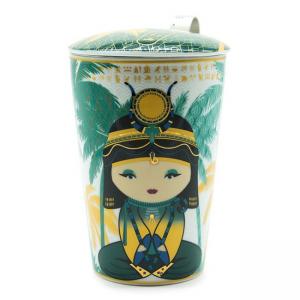Tisaniere teaeve little egypt petrol porcelaine double paroi